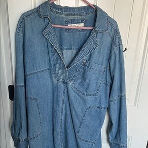 Free people oversized denim tunic